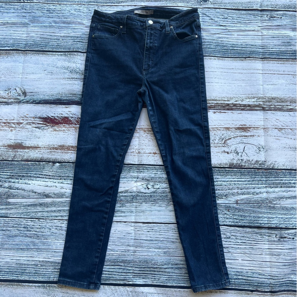JOE’S Curvy skinny Ankle Dark Blue stretchy Denim Jeans EUC